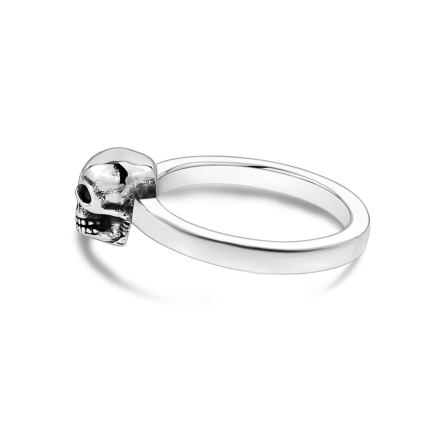 Premium Skull Head Ring for Men - Bold Black Stainless Steel