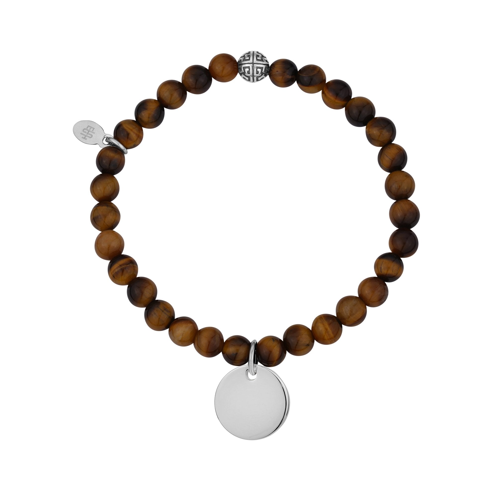 Premium Round Charm Stretch Bead Bracelet - Personalized Style Statement