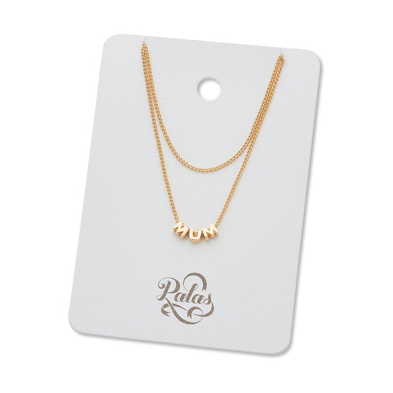 Premium 18K Gold Plated Tiny Love Letter Necklace for MUM