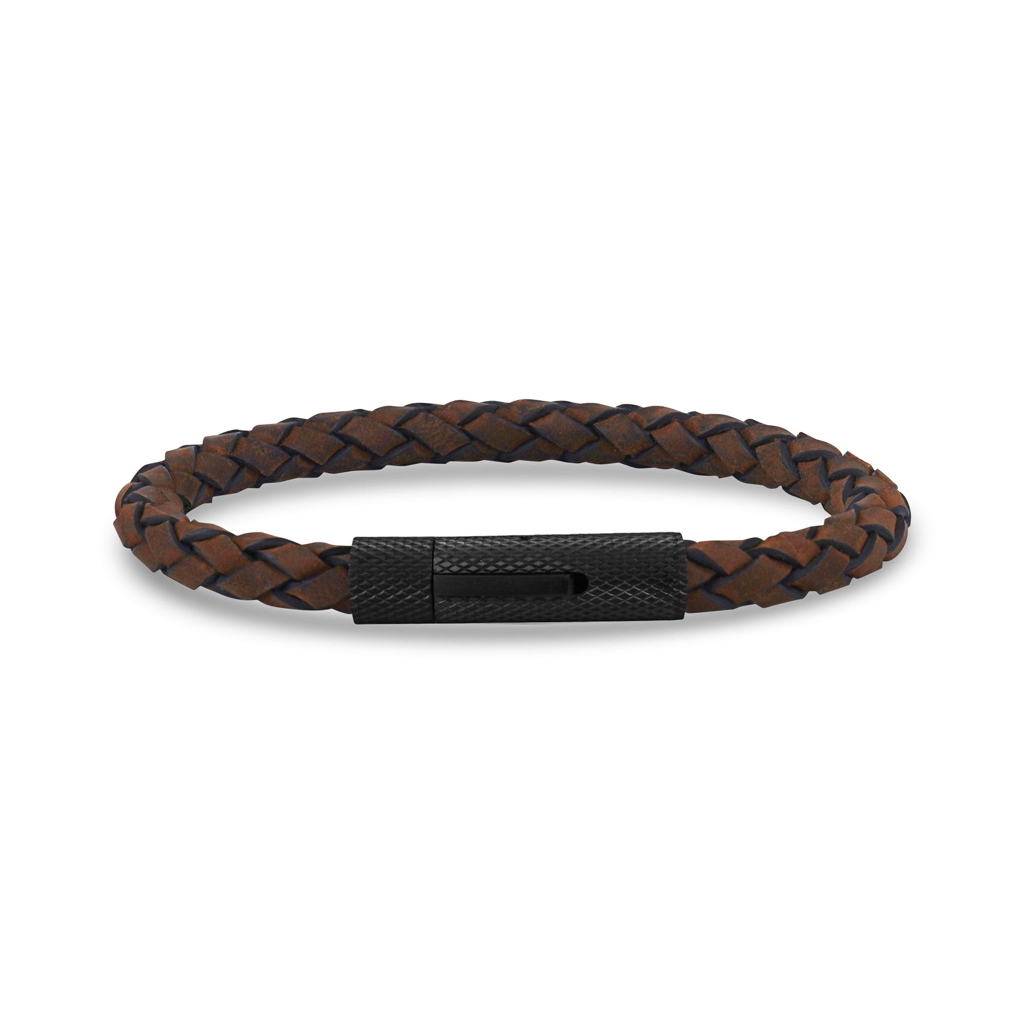Premium Leather Bracelet for Men | 6MM Matte Black