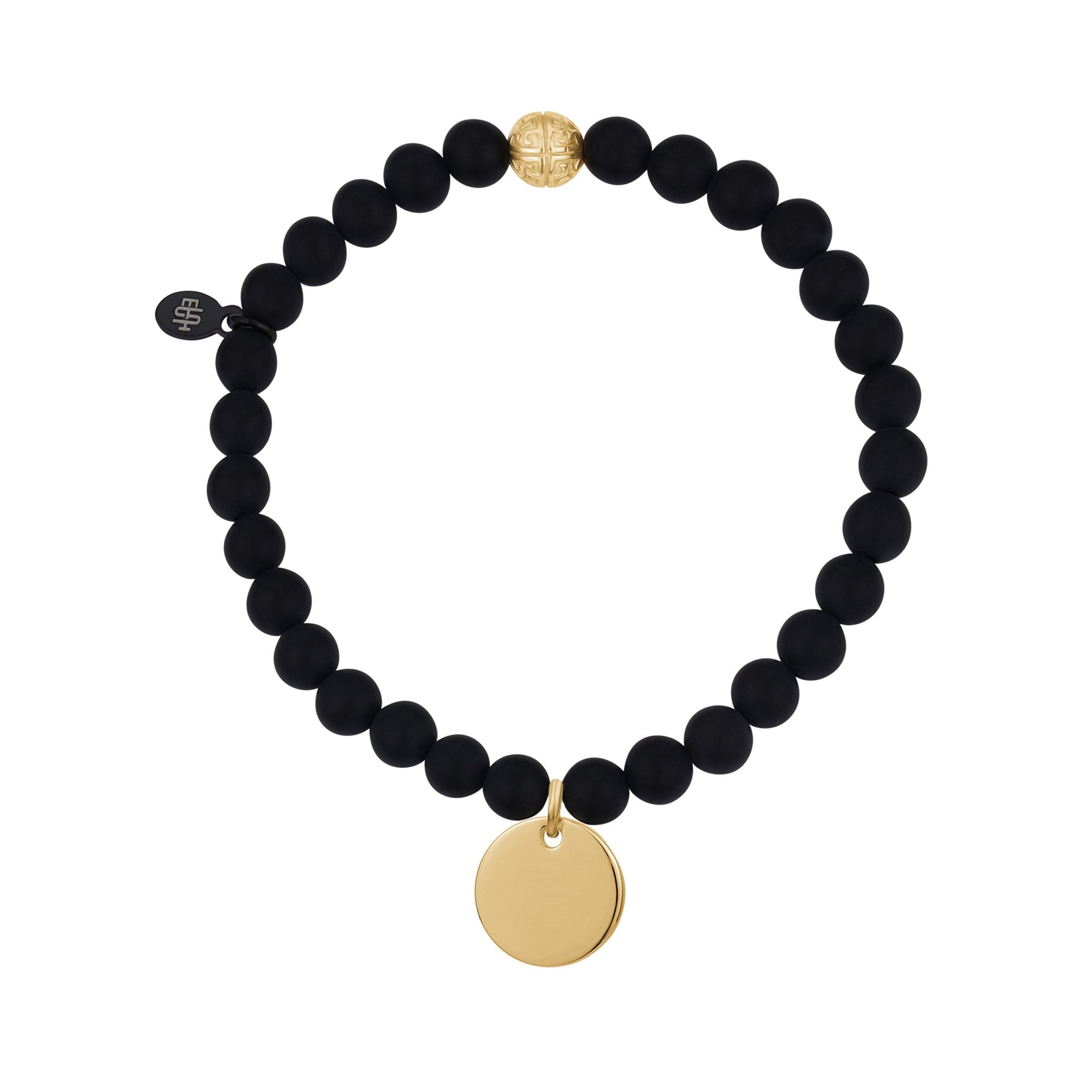 Premium Round Charm Stretch Bead Bracelet - Personalized Style Statement