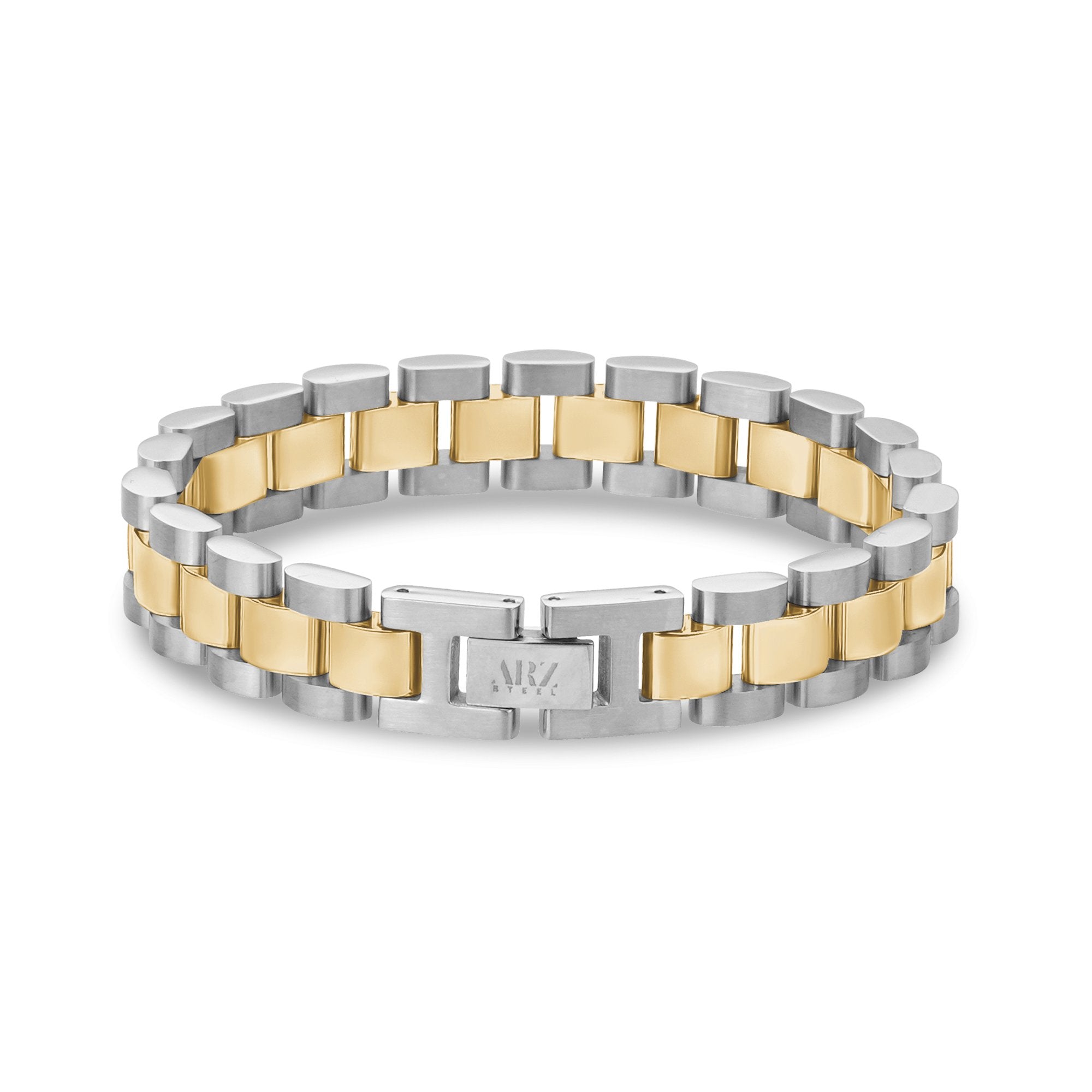 Premium Two-Tone Gold & Silver Watch Bracelet