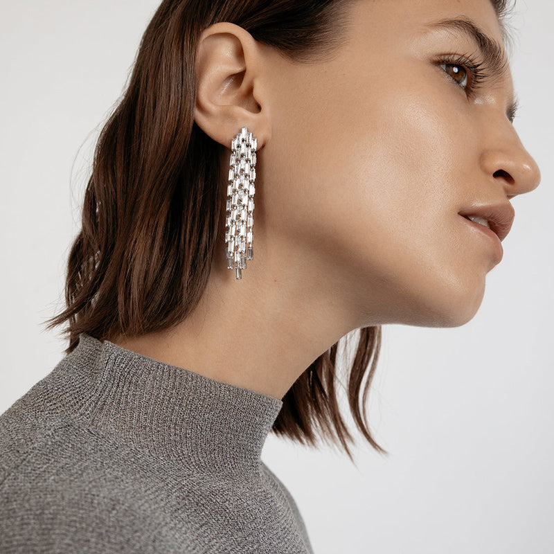 Premium NICOLA Zirconia Cascading Earrings