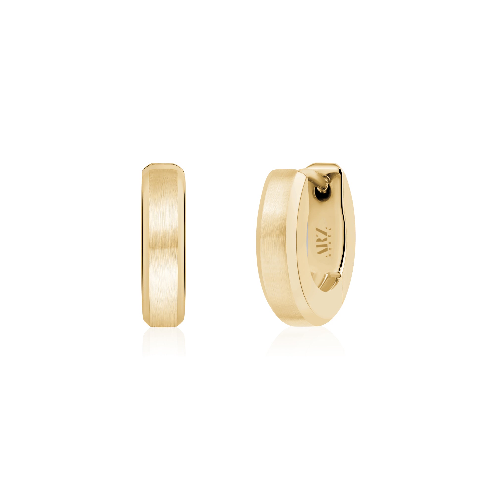 Premium Mini Beveled Edge Huggies Earrings - Modern & Versatile