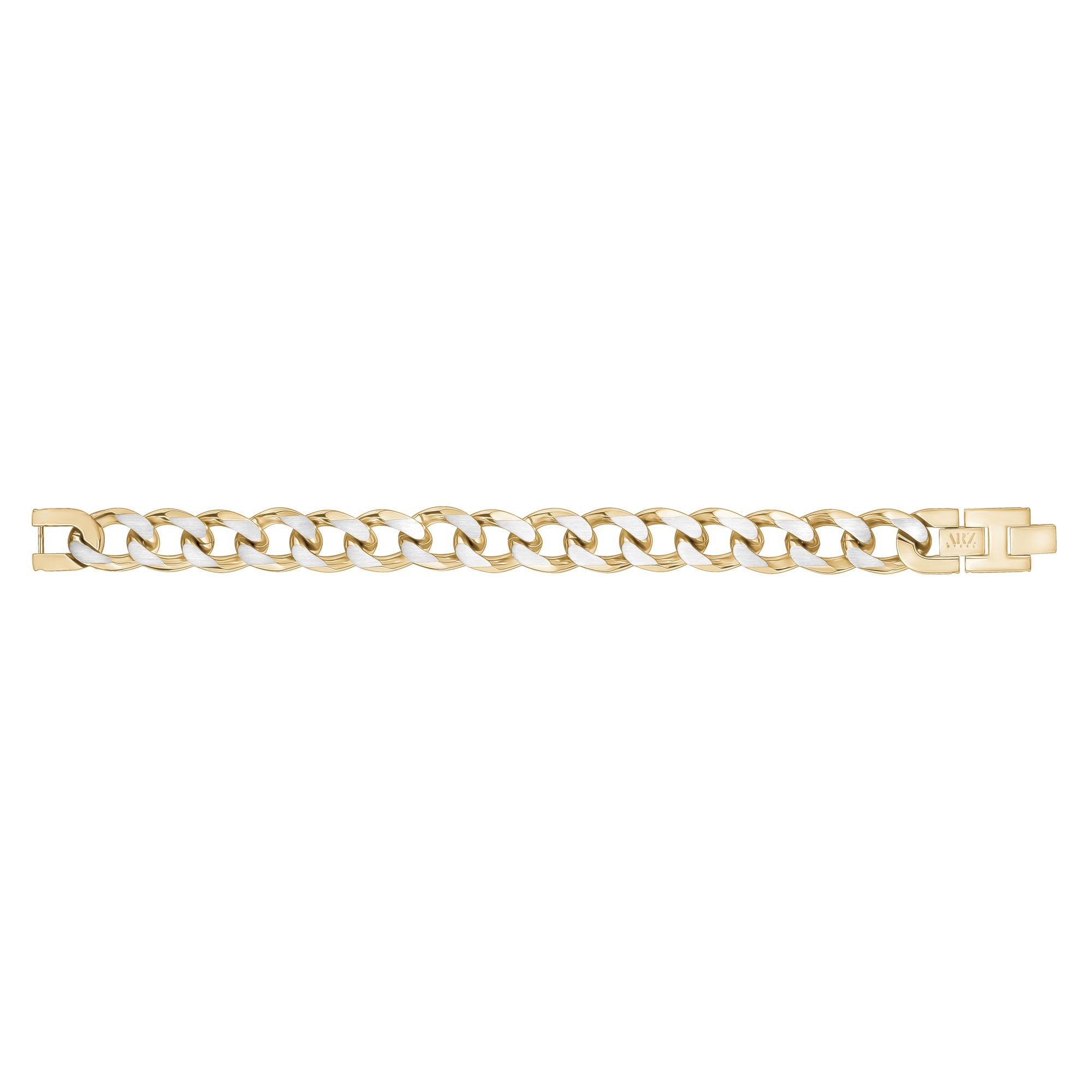 Premium 14mm Two-Tone Cuban Link Bracelet for Men