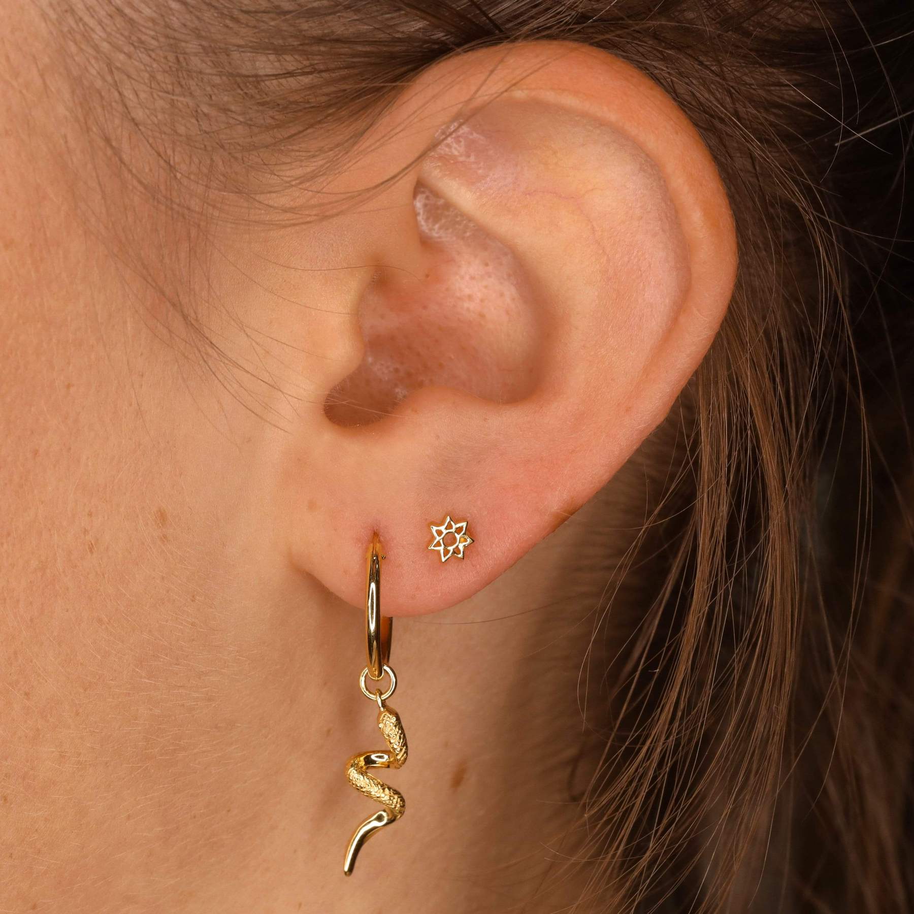 Premium 18K Gold Serpent Sleepers