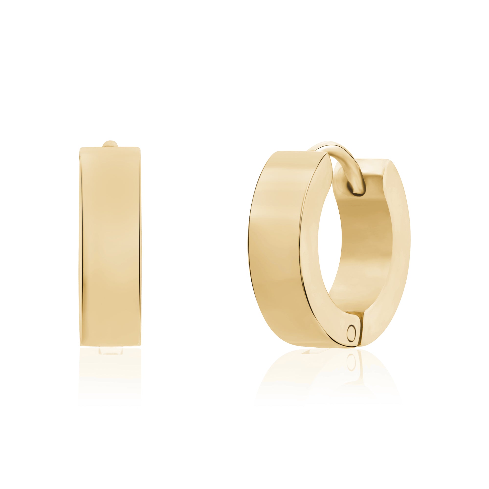 Ultimate Genderless Flat Huggie Earrings - Sleek & Versatile