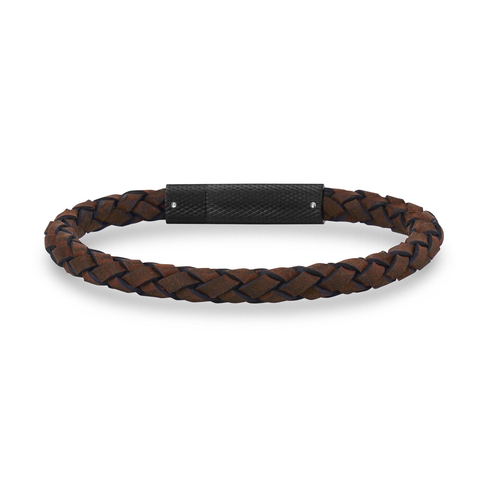 Premium Leather Bracelet for Men | 6MM Matte Black