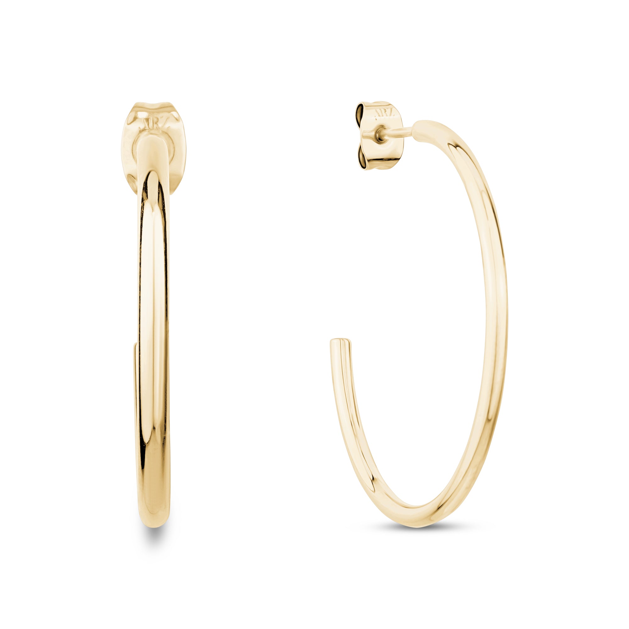 Premium 35mm Lightweight Hoop Earrings - Sleek & Stylish