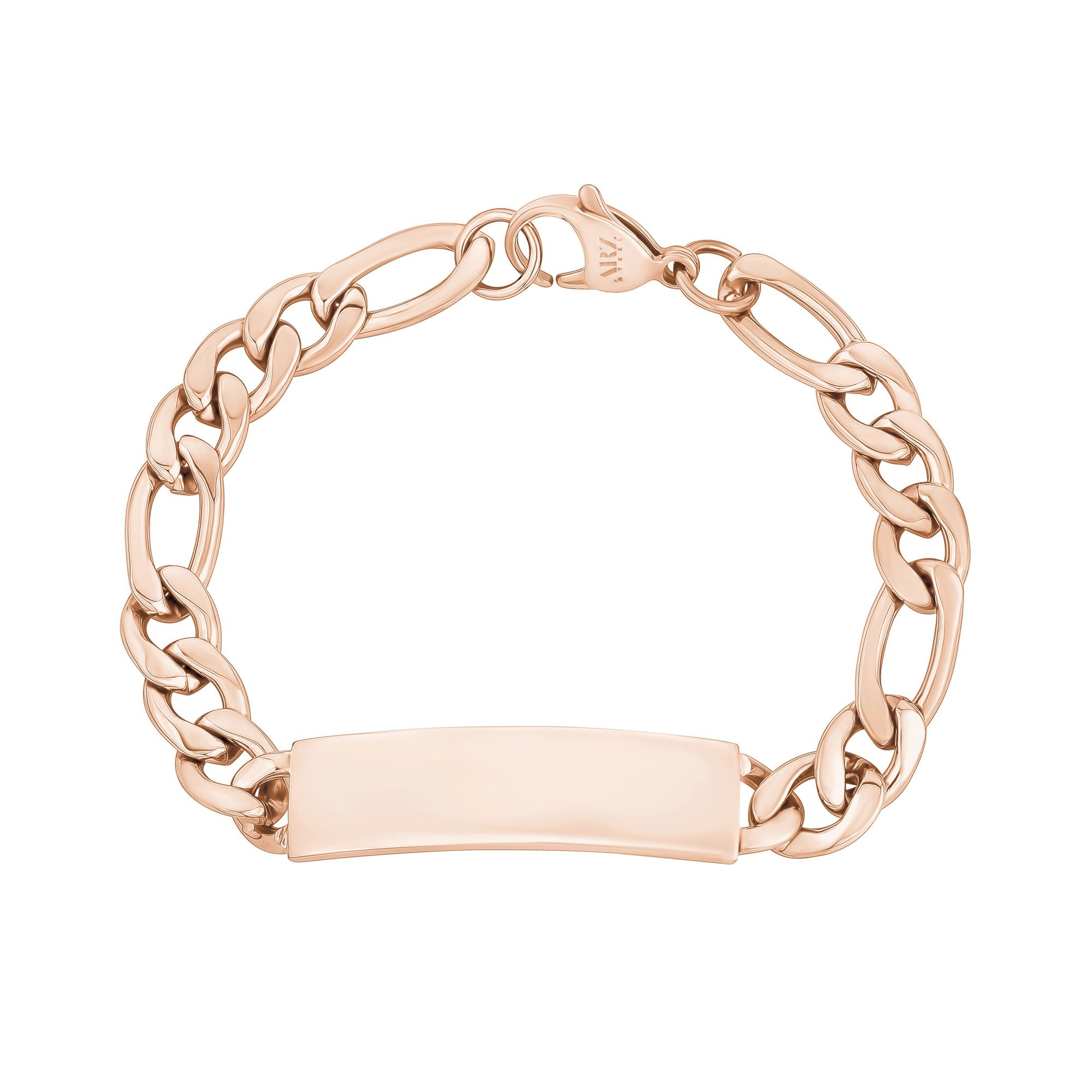 Premium 9mm Figaro Link Engravable ID Bracelet for Men