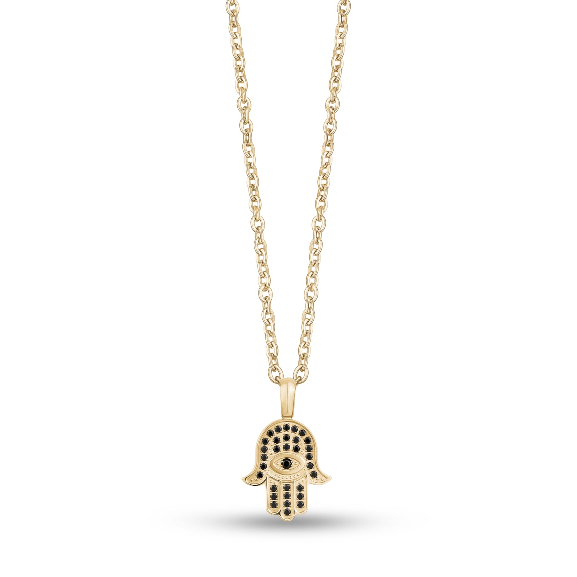 Premium Black Stone Hamsa Pendant - Ultimate Protection & Style