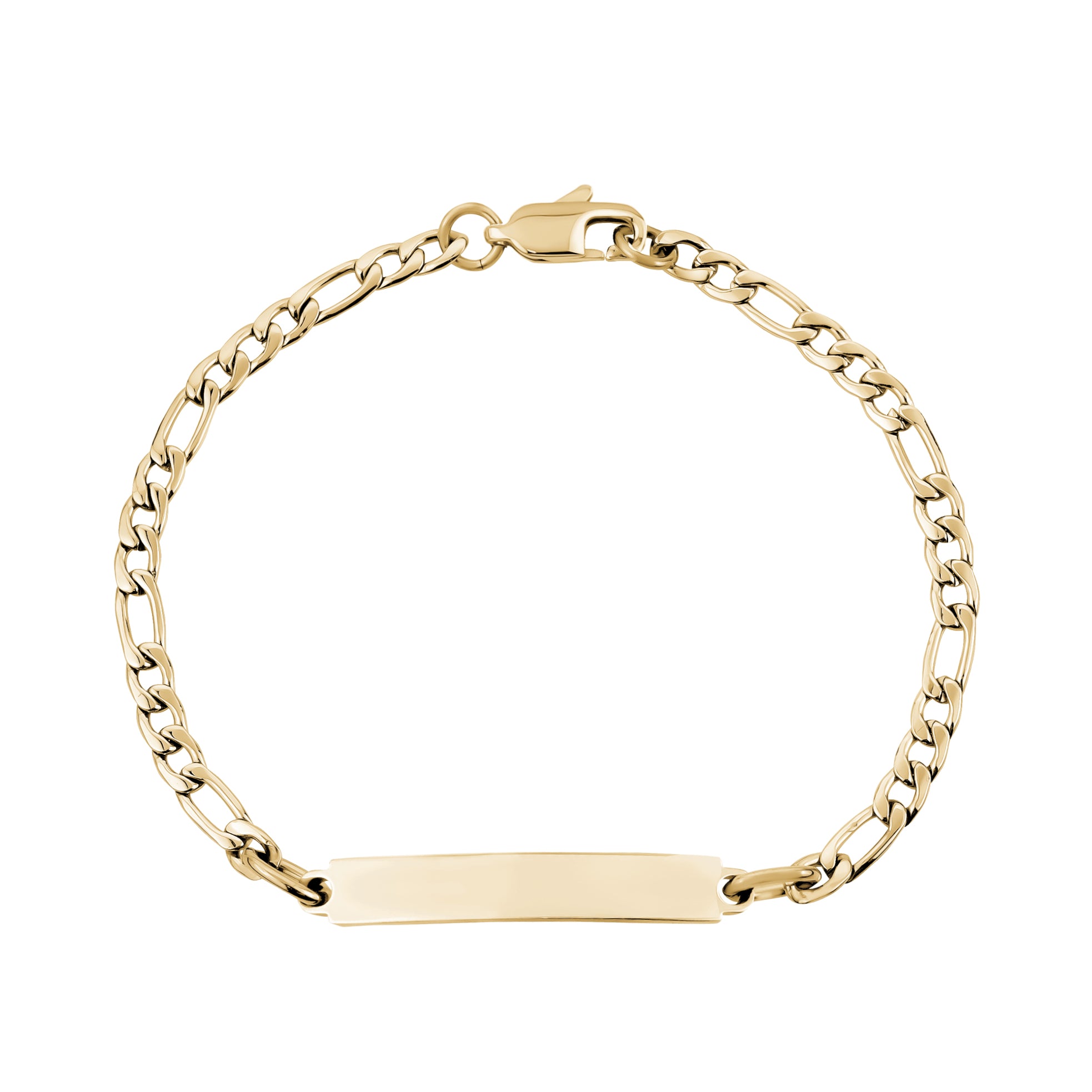 Premium 4mm Figaro Link ID Bracelet - Sleek & Customizable